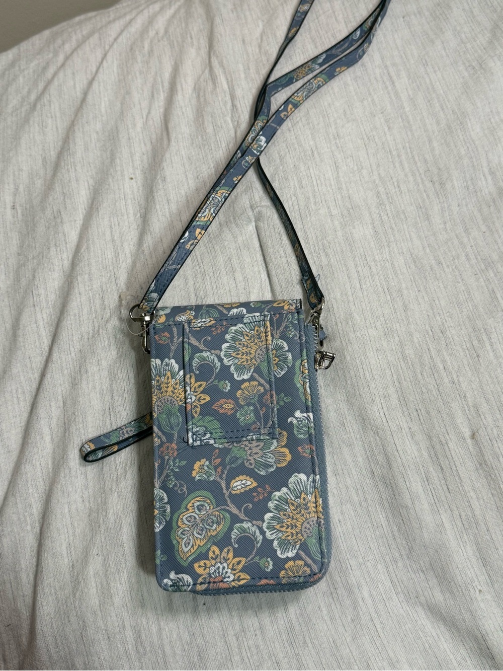 Floral Crossbody Phone Bag in Blue Multi - Picture 3 of 6